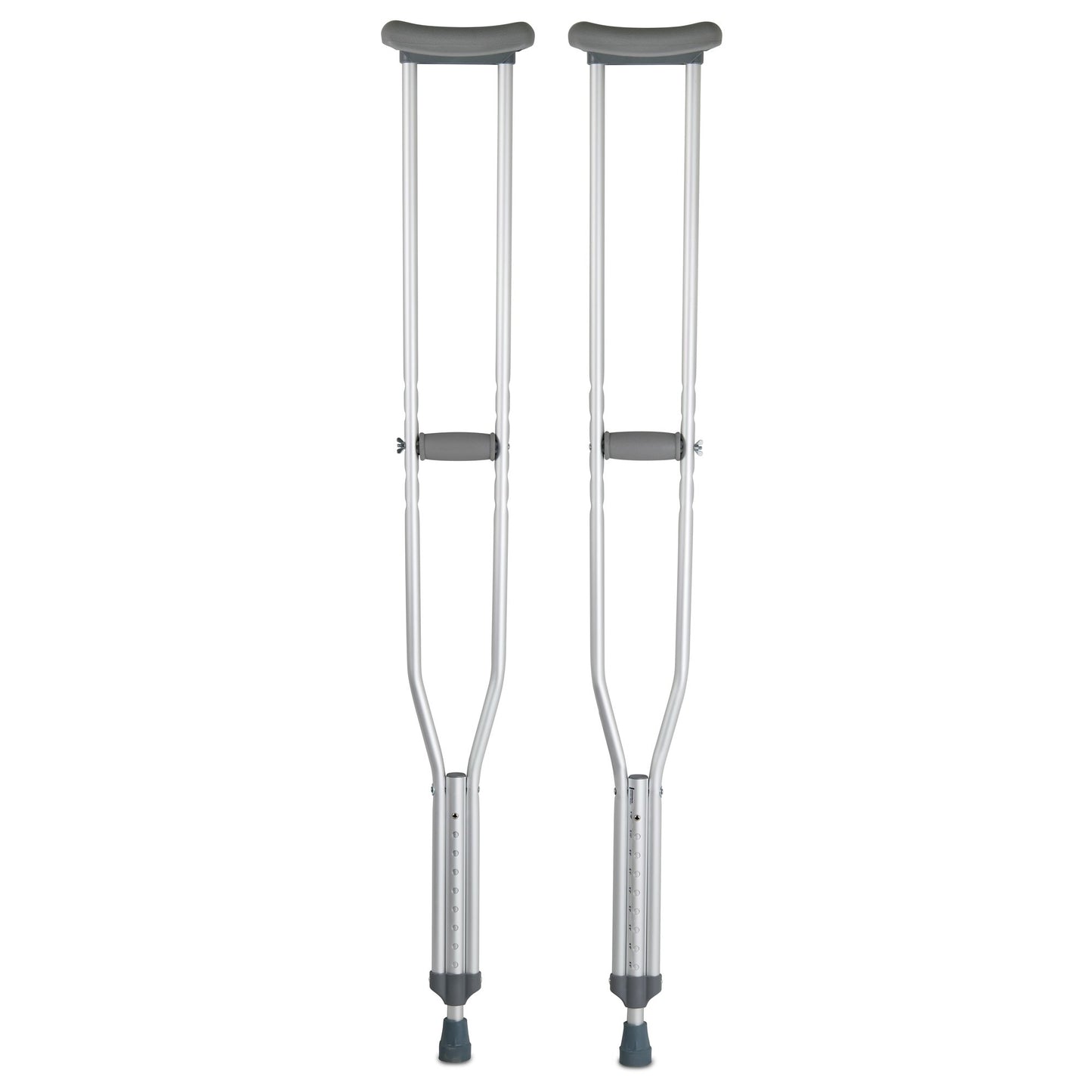 Underarm Crutches Tall Adult 5 Foot 10 Inch to 6 Foot 6 Inch User Height Aluminum Frame 350 lbs. Weight Capacity