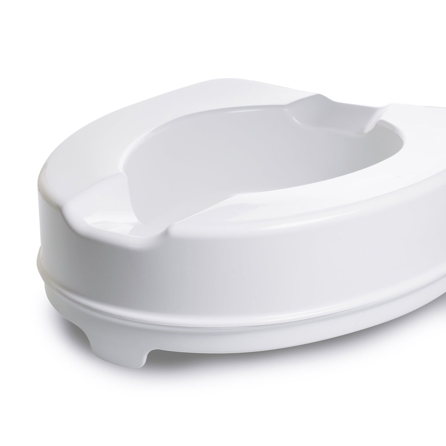 Raised Toilet Seat 4 Inch Height White 400 lbs. Weight Capacity