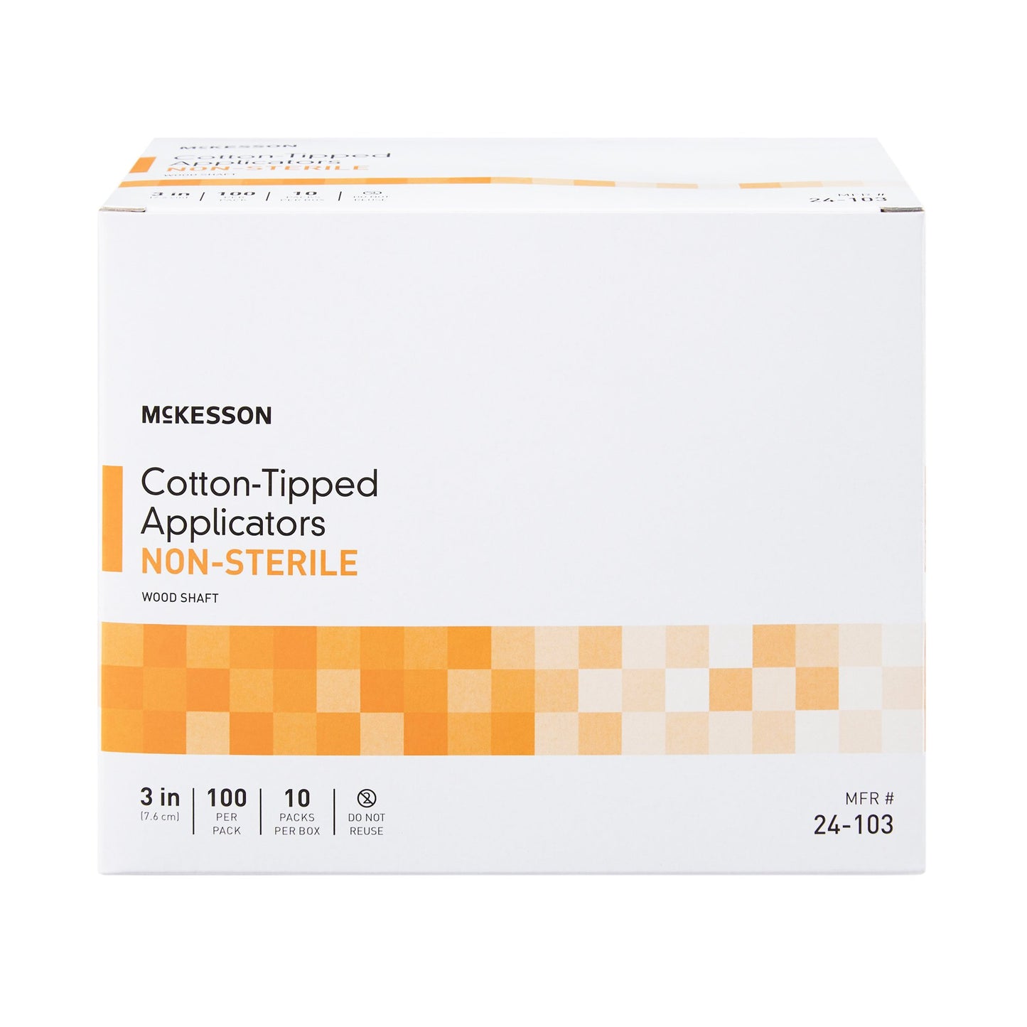 Swabstick McKesson Cotton Tip 3 Inch NonSterile (100 per Pack)