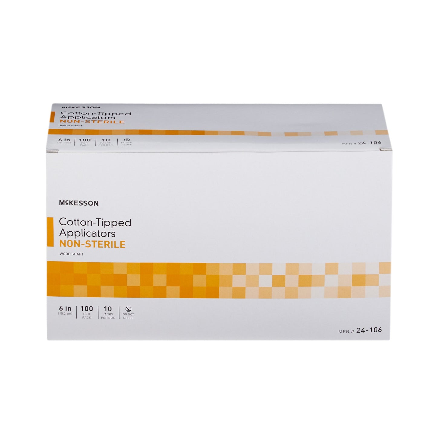 Swabstick McKesson Cotton Tip 6 Inch NonSterile (100 per Pack)
