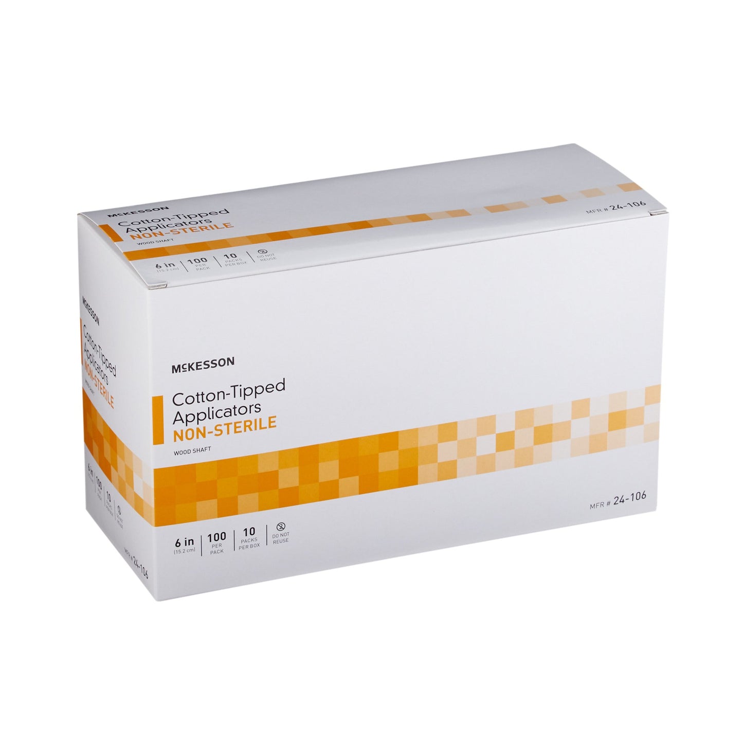 Swabstick McKesson Cotton Tip 6 Inch NonSterile (100 per Pack)