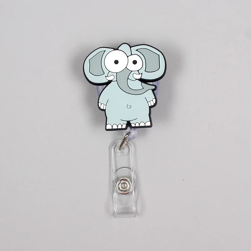badge reel elephant. Retractable.