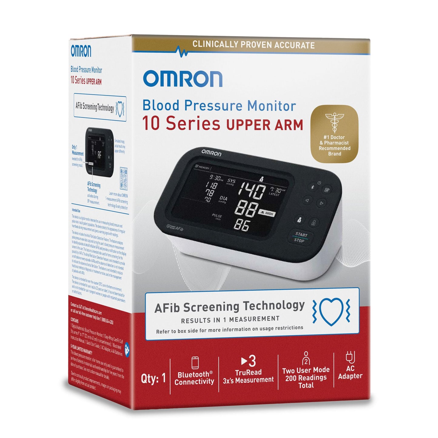 Máy đo huyết áp kỹ thuật số tự động Omron 10 Series® Wide Range Cloth Fabric Cuff 23 - 43 cm