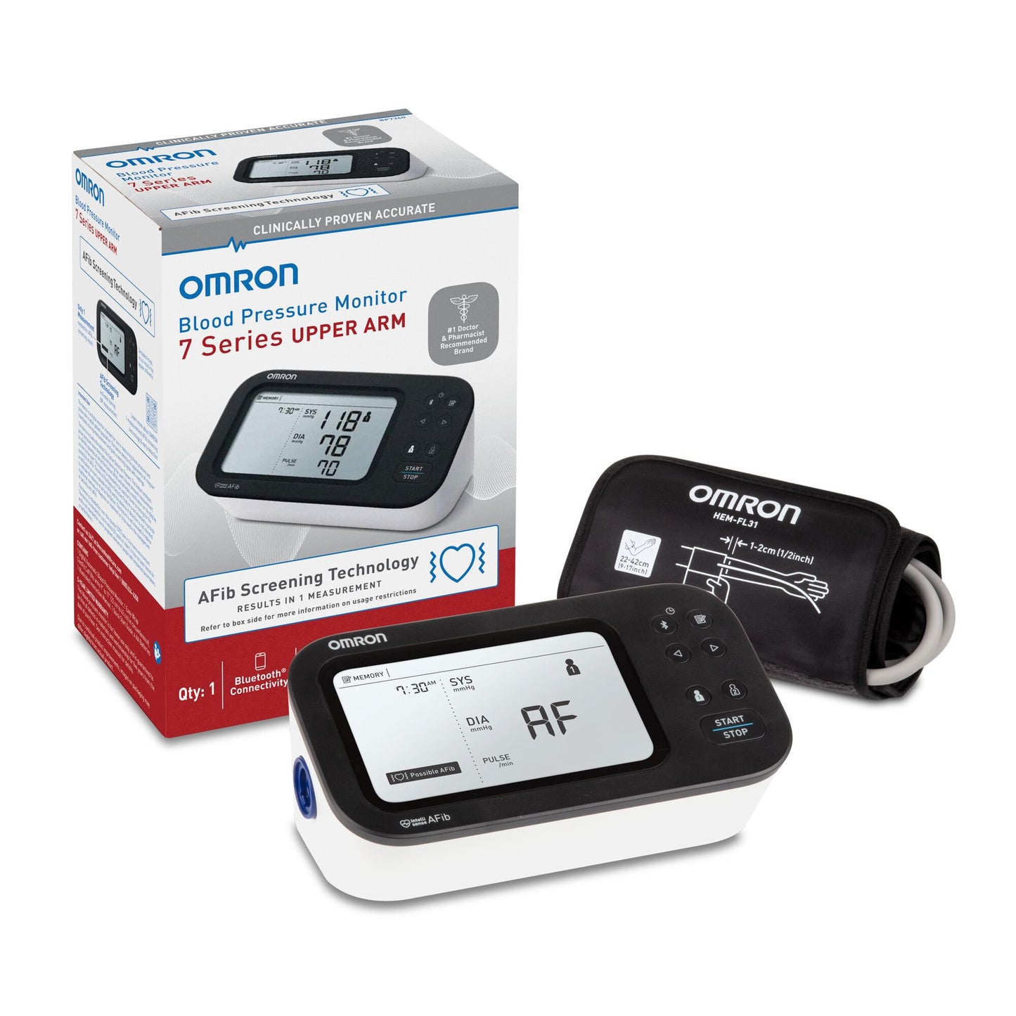 Omron®7 Series™ Wide Range Nylon Cuff Home Automatic Digital Blood Pressure Monitor