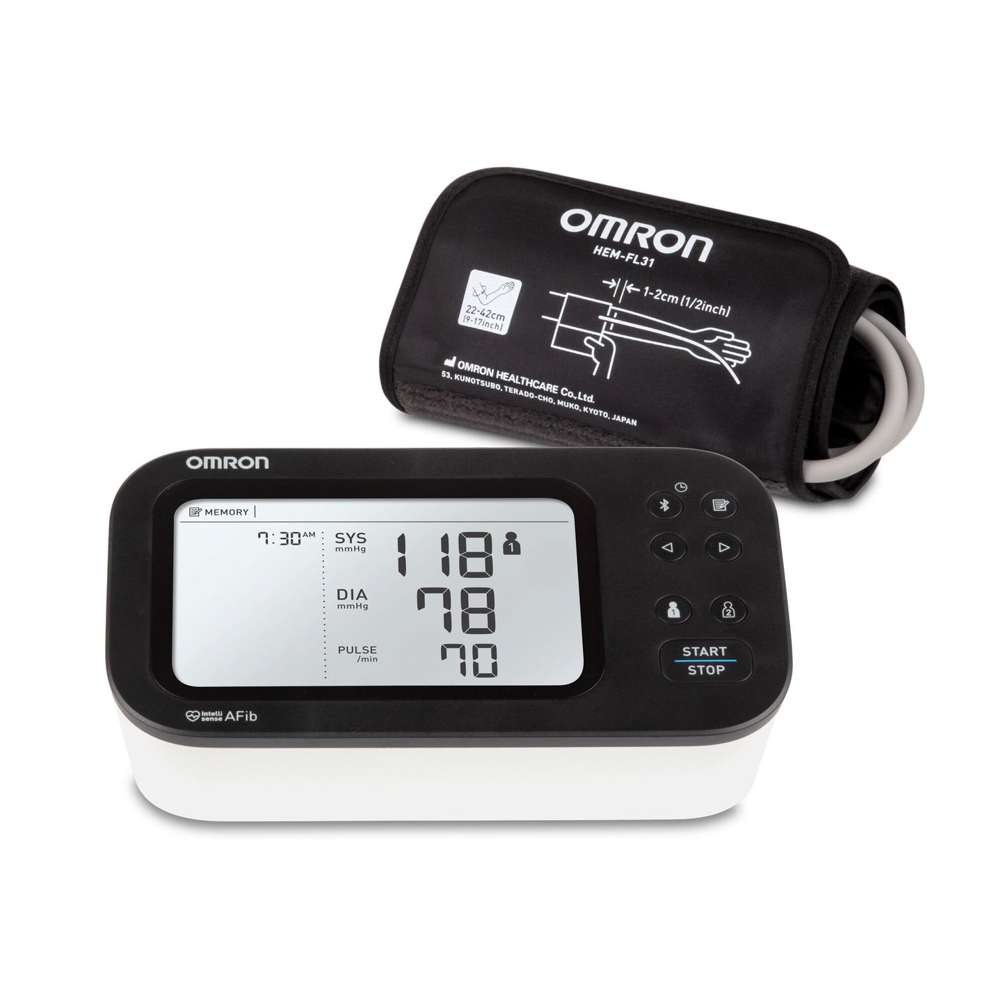 Omron®7 Series™ Wide Range Nylon Cuff Home Automatic Digital Blood Pressure Monitor
