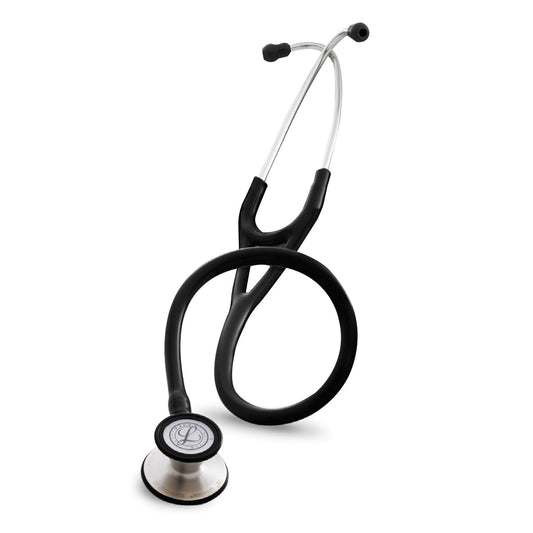 Black Littman Stethoscope with stainless steel finish. Dual head. 