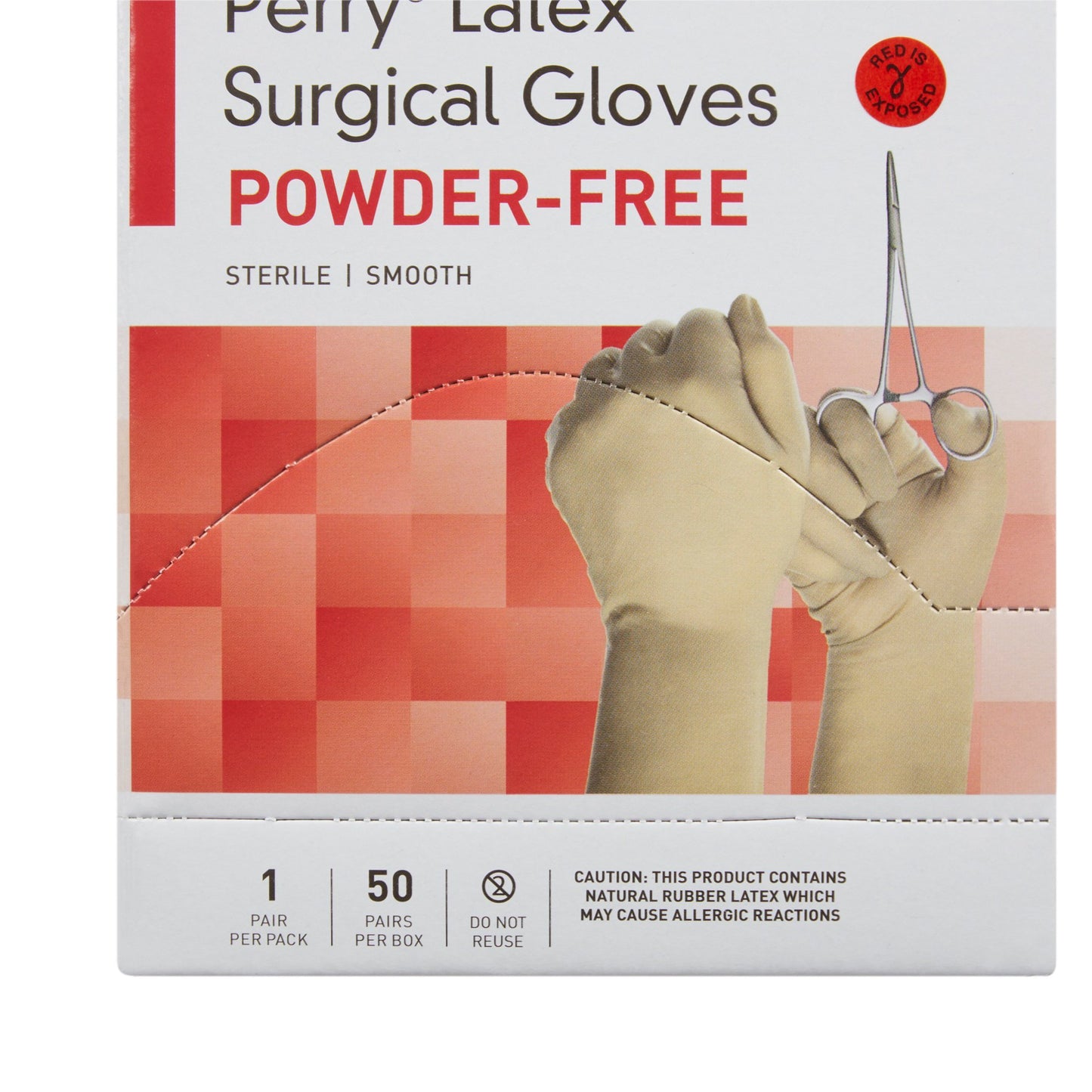 Surgical Glove Sterile Latex Standard Cuff Length Cream McKesson Perry