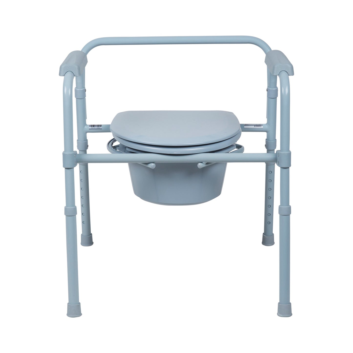 Commode Chair Fixed Arms Steel Frame Back Bar 13-1/2 Inch Seat Width 350 lbs. Weight Capacity