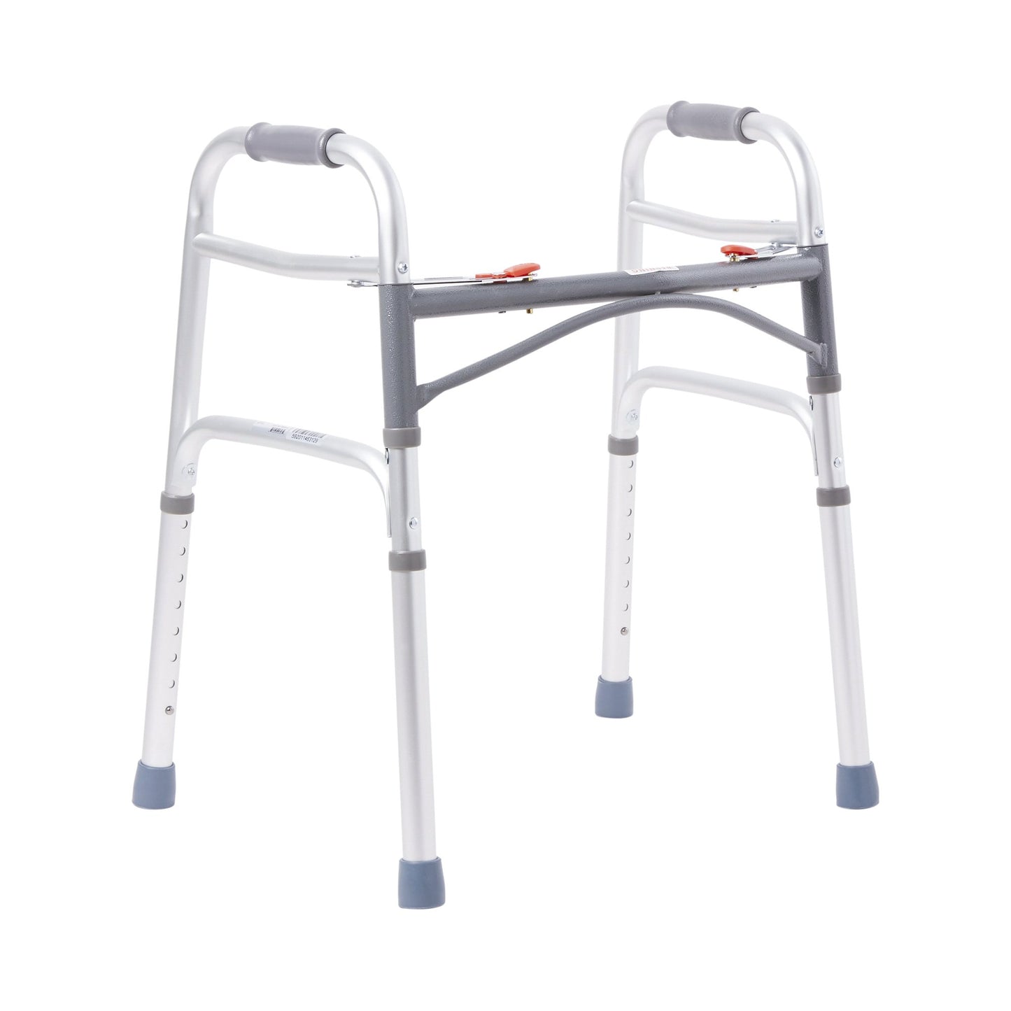 Pediatric or Senior Dual Release Folding Walker Adjustable Height Aluminum Frame 350 lbs. Weight Capacity 25 to 32 Inch Height