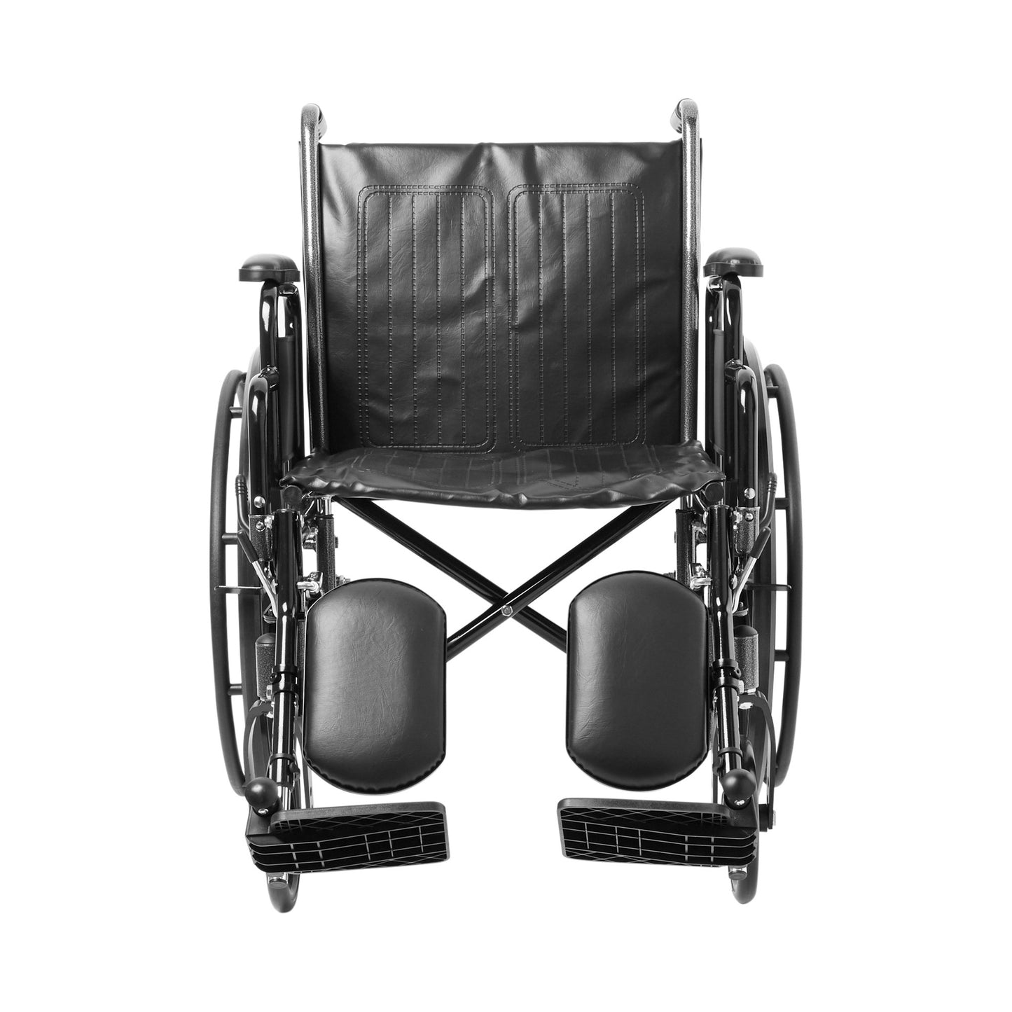 Wheelchair Dual Axle Desk Length Arm Swing-Away Elevating Legrest Black Upholstery 20 Inch Seat Width Adult 350 lbs. Weight Capacity