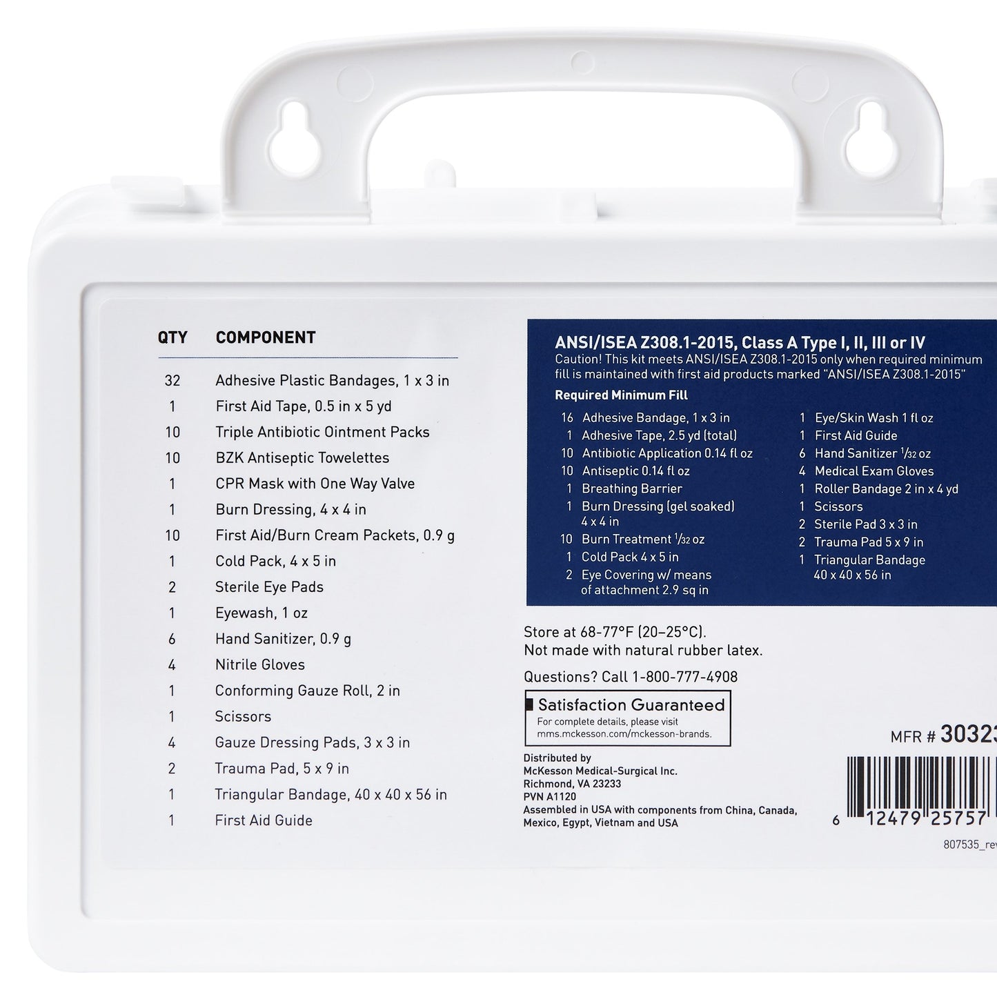 First Aid Kit McKesson 25 Person Plastic Kit