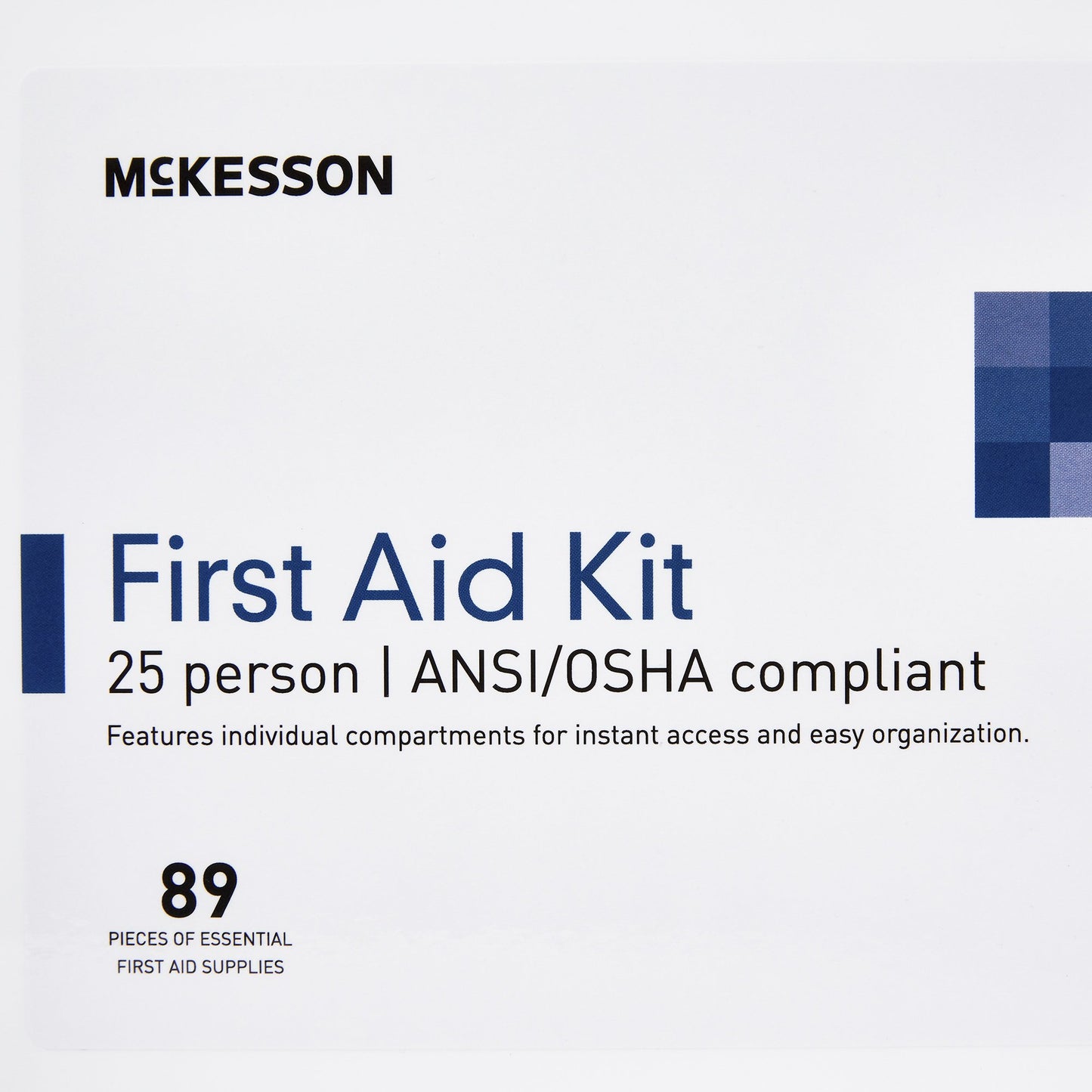 First Aid Kit McKesson 25 Person Plastic Kit