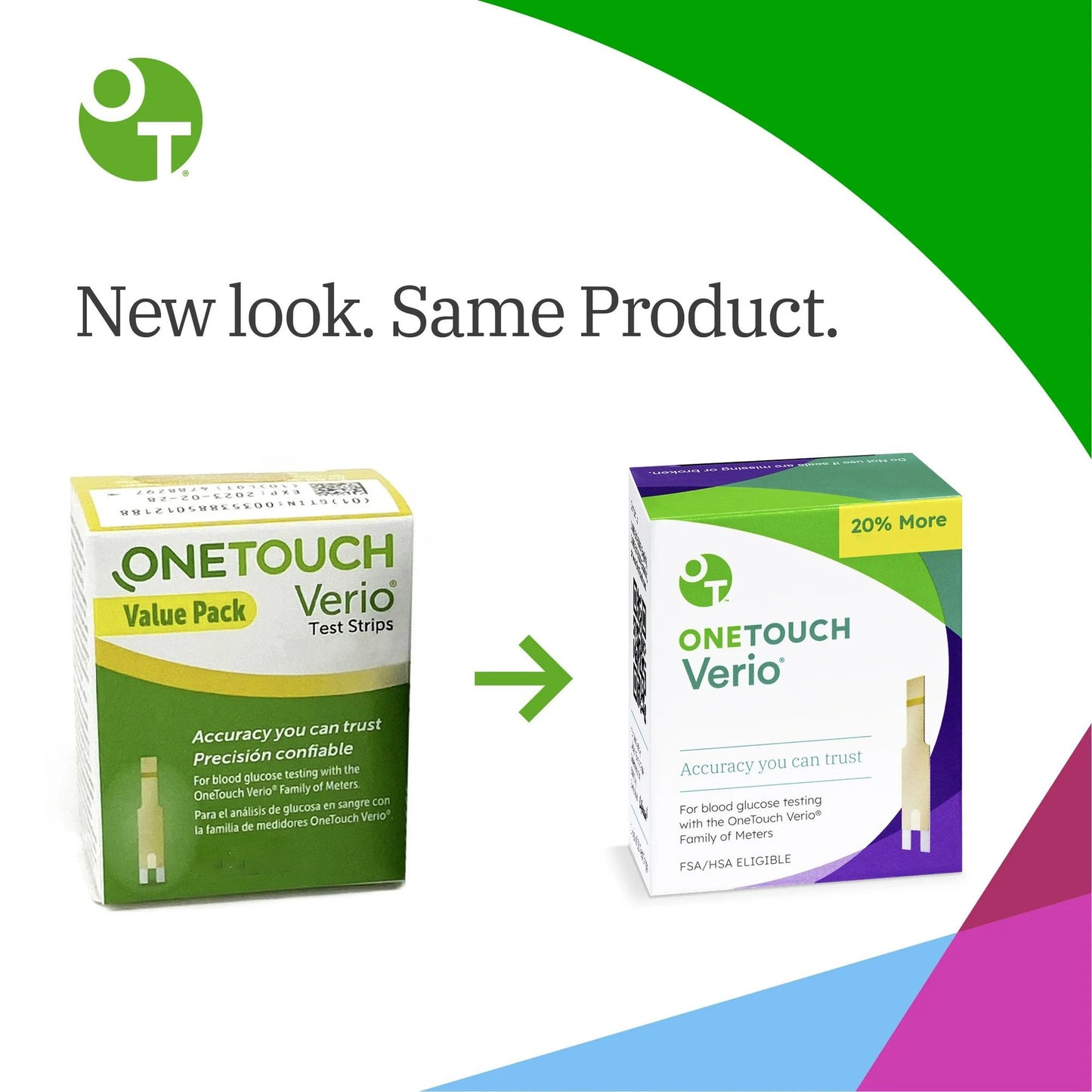 Blood Glucose Test Strips OneTouch® Verio® (50 Strips Per Pack)