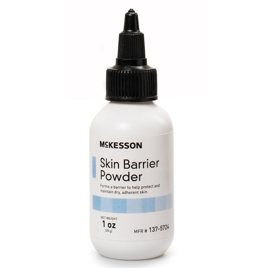 a bottle of mckesson skin barrier powder. 1oz bottle