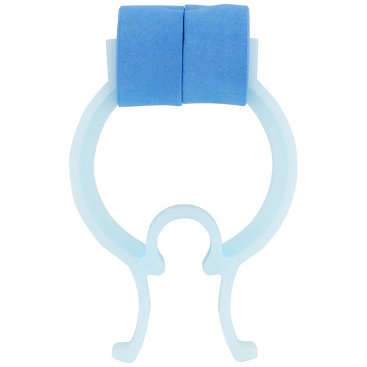 Spirometry nose clip with blue foam nose pads 