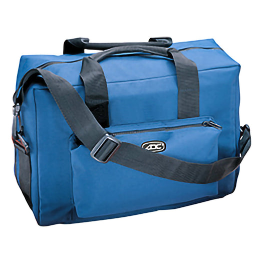 Blue bag with handles and cross the shoulder strap