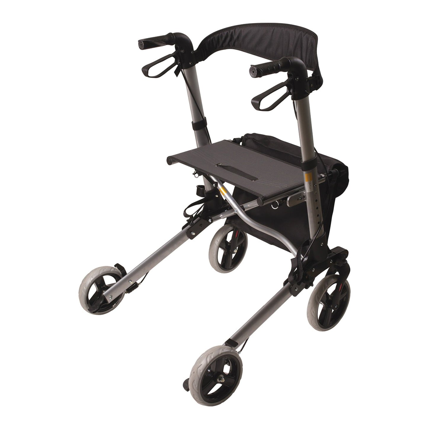 4 Wheel Rollator Titanium Gray Adjustable Height / Lightweight / Folding Aluminum Frame