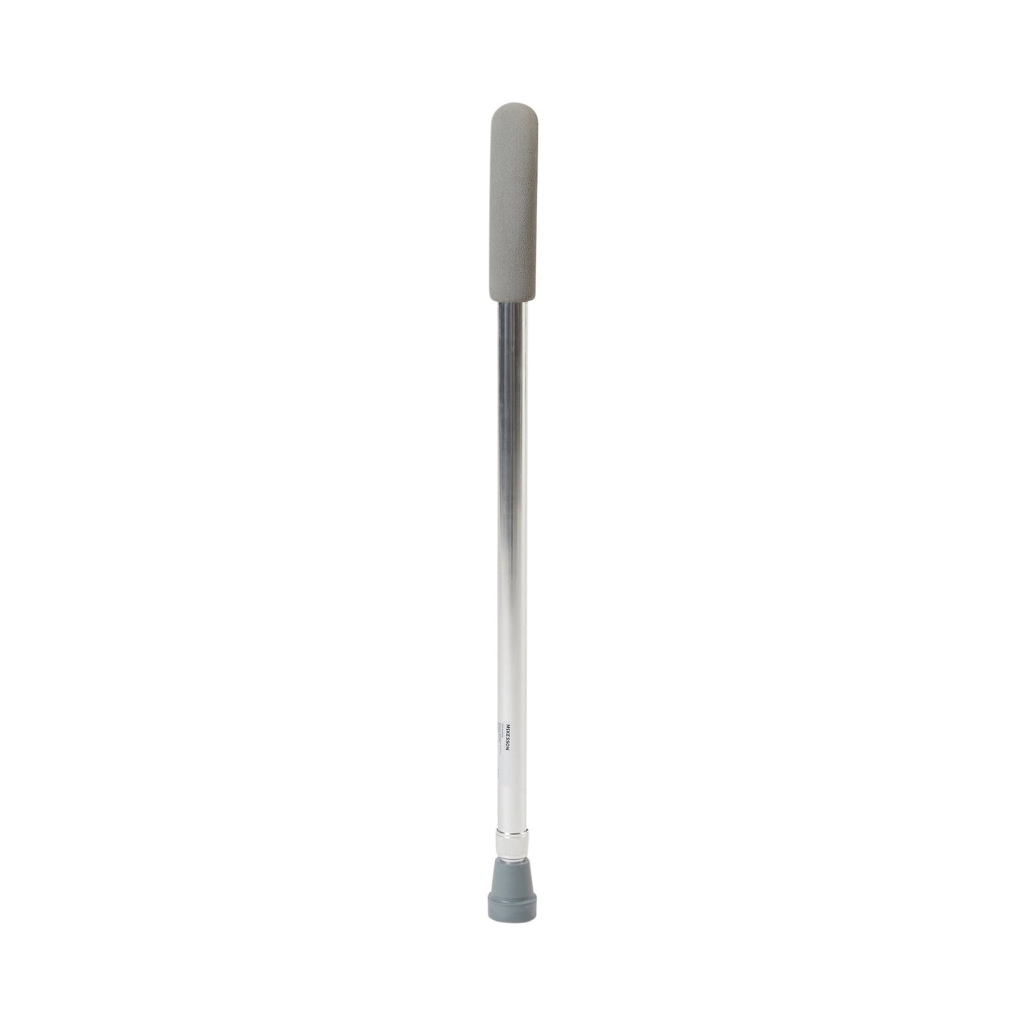 Round Standard Cane Handle Aluminum 28-3/4 to 37-3/4 Inch Height Silver