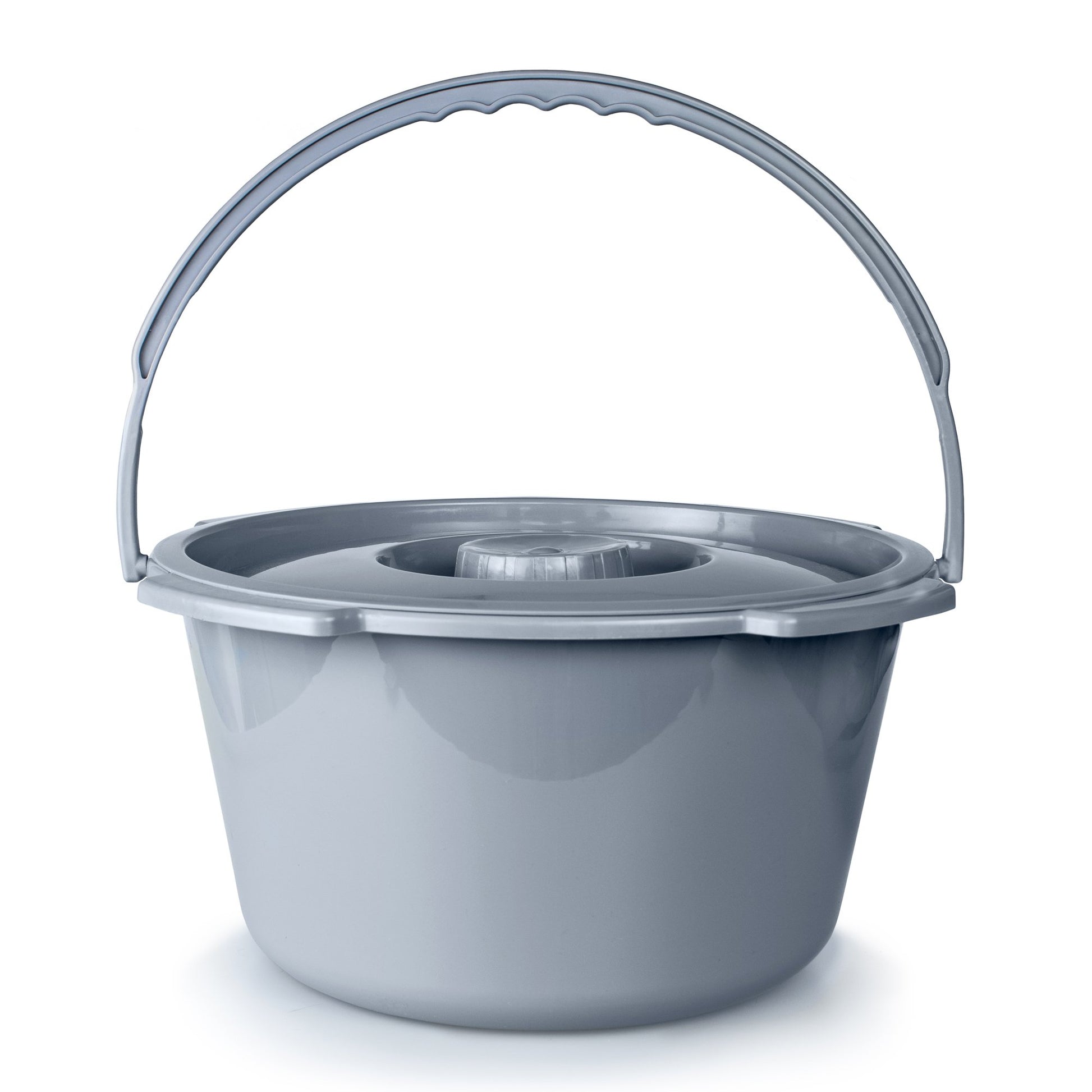 Commode bucket with handle and lid