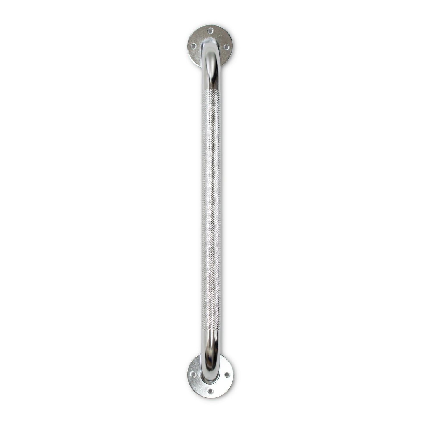 Wall Grab Bar Balance Assist Chrome Finish Knurled Steel 18 inches 250lb Capability