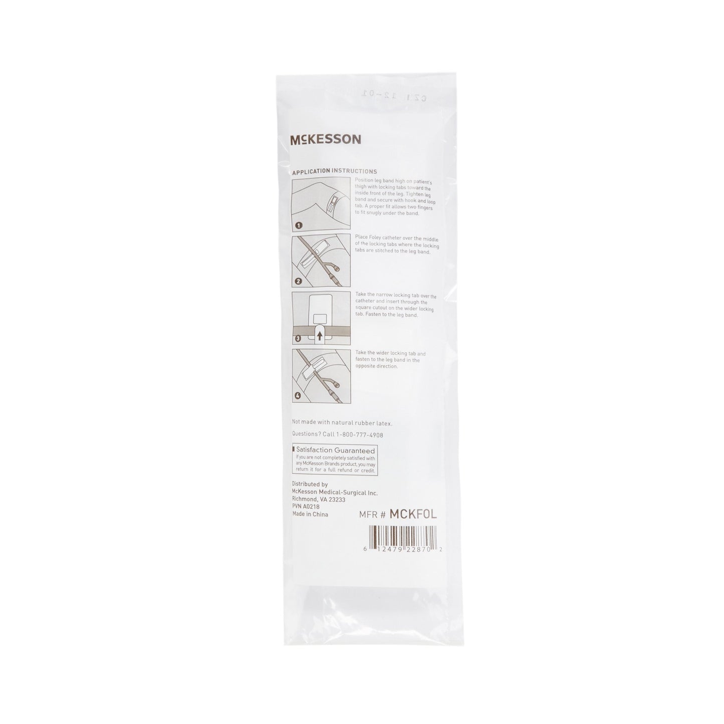 Catheter Leg Strap 2 X 24 Inch Length, Dual-Locking Tabs, Stretch Material, Hook and Loop Closure