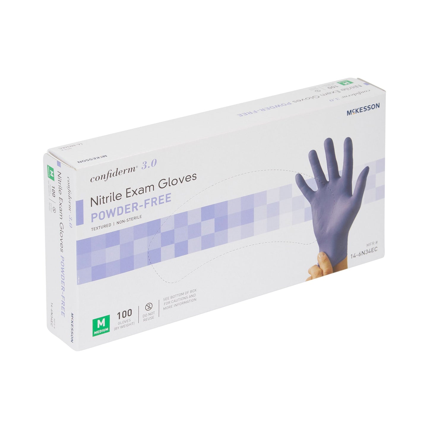 Exam Glove Confiderm® 3.0 Latex-Free High Tactile Sensitivity 100 Gloves Per Box