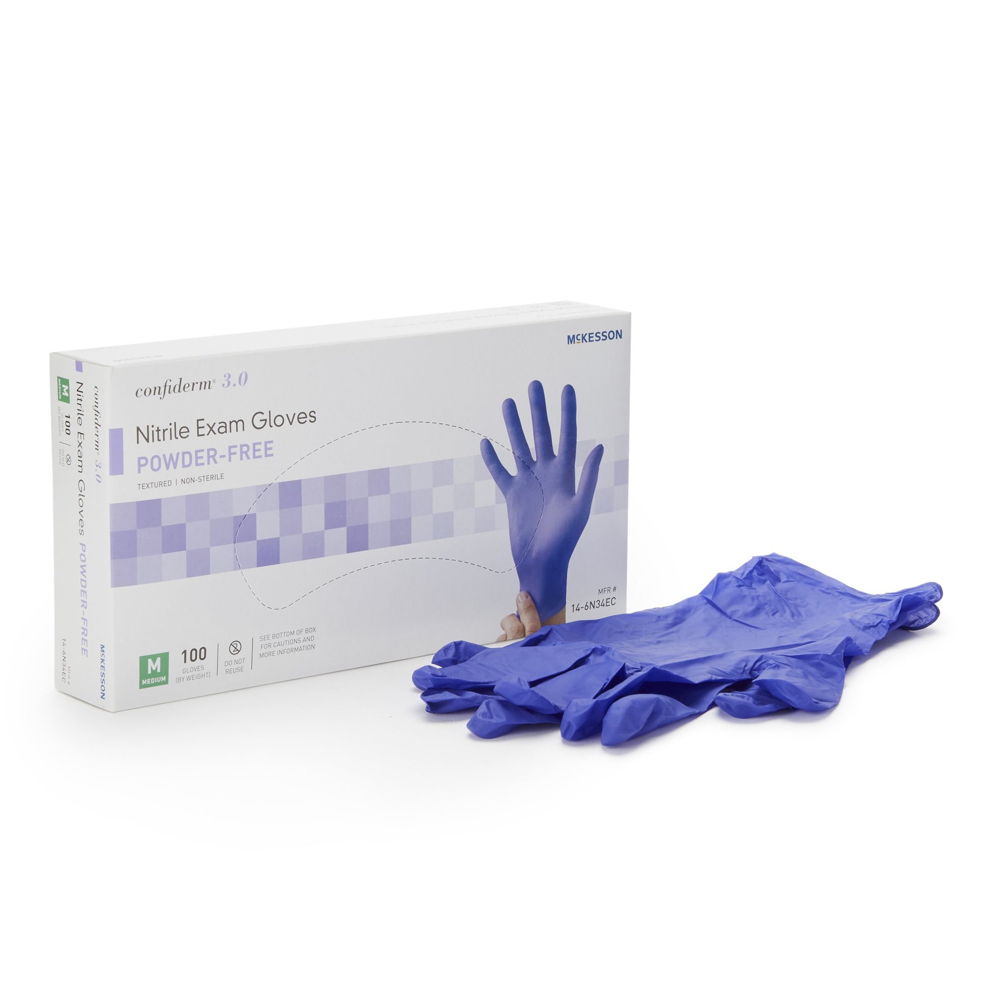 confiderm nitrole exam gloves powder-free 100 count per box