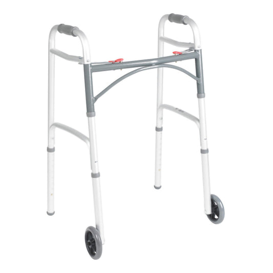 walker with wheels. adjustable height