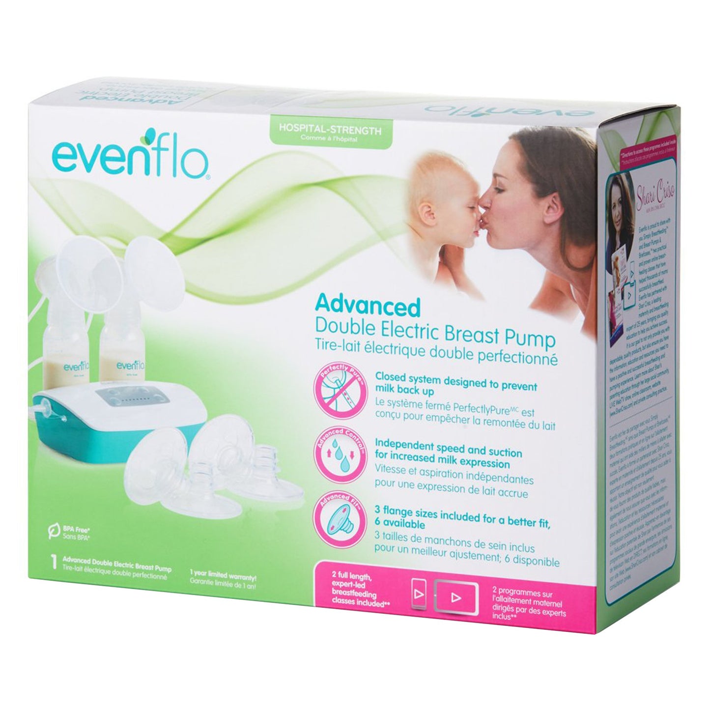 Double Electric Breast Pump Evenflo Advanced