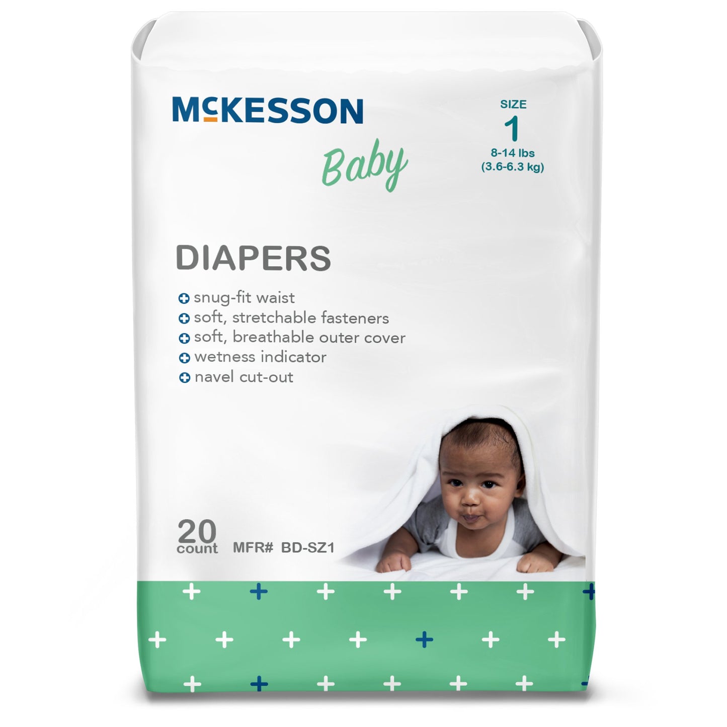 Baby Diaper Size Newborn - Size 7 Disposable Heavy Absorbency McKesson