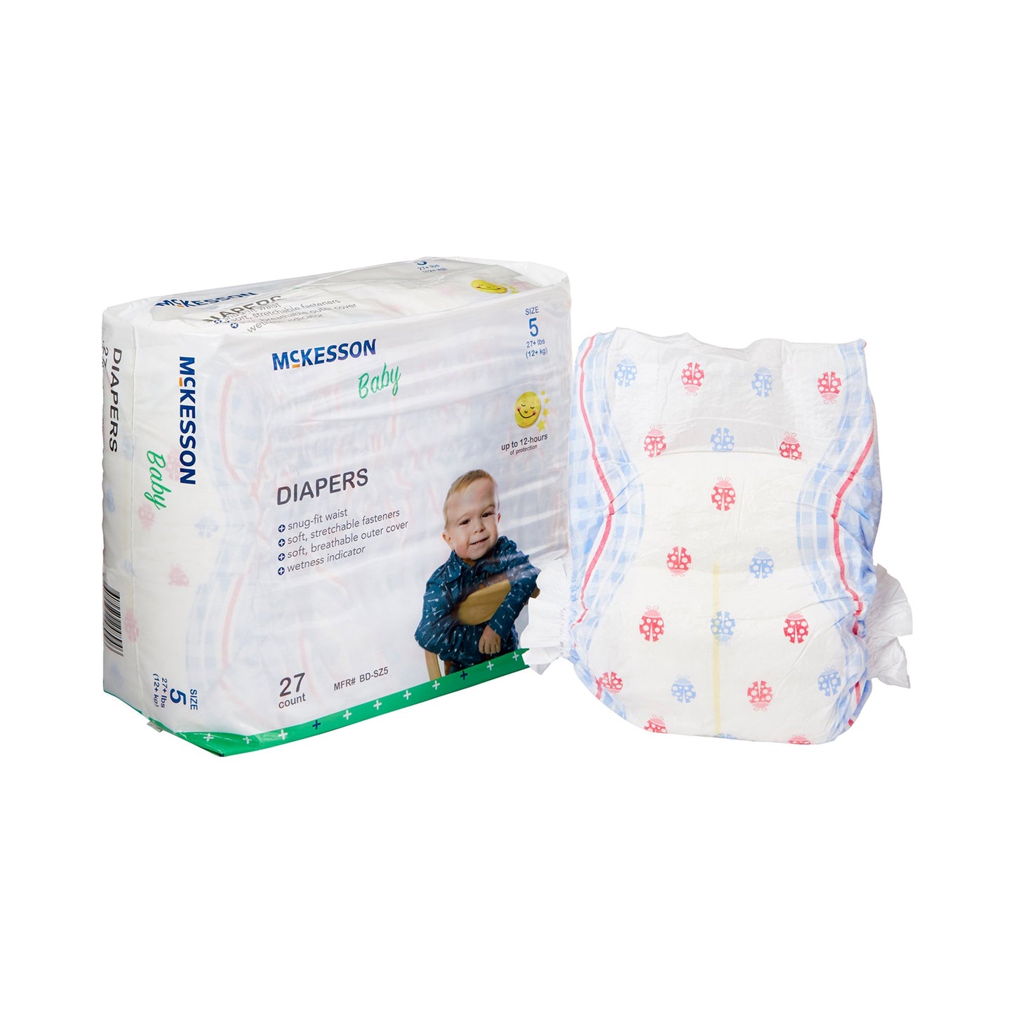 Baby Diaper Size Newborn - Size 7 Disposable Heavy Absorbency McKesson