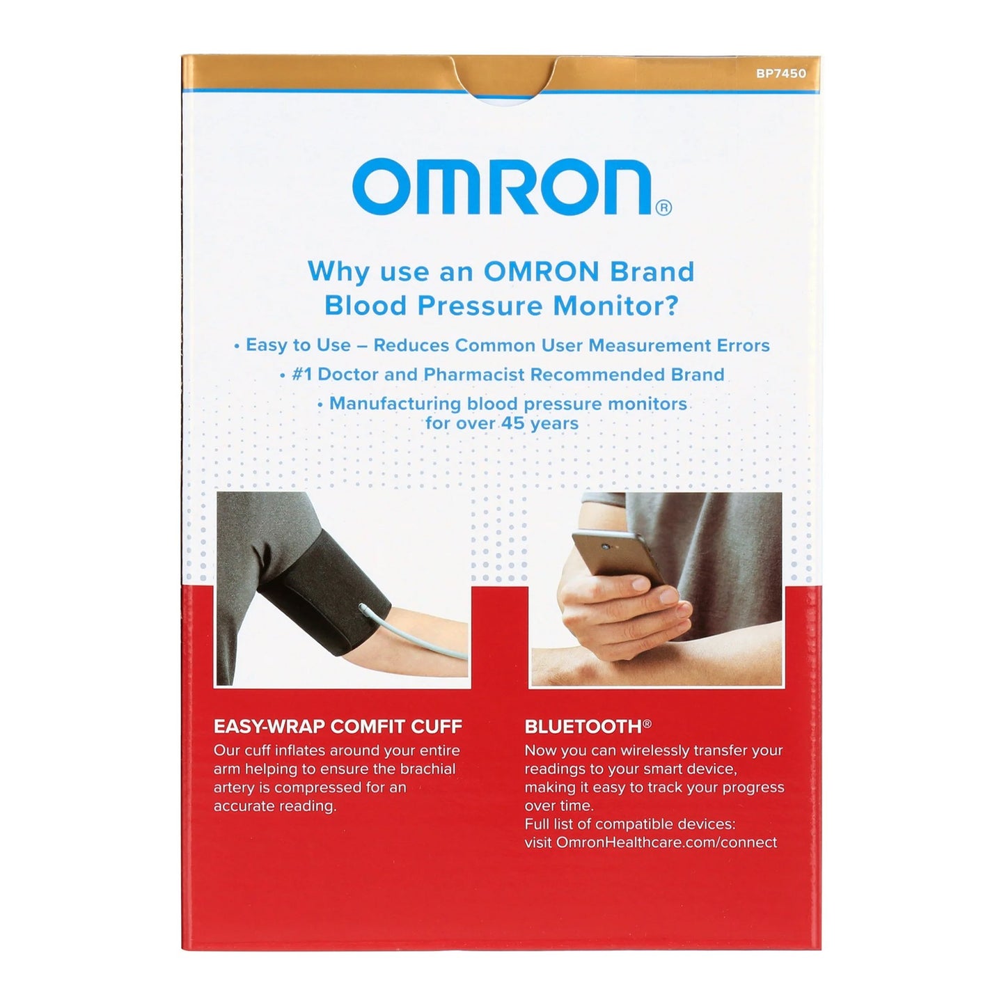 Omron 10 Series® Home Automatic Digital Blood Pressure Monitor Clinically Validated Wide Range Cuff 23 - 43 cm