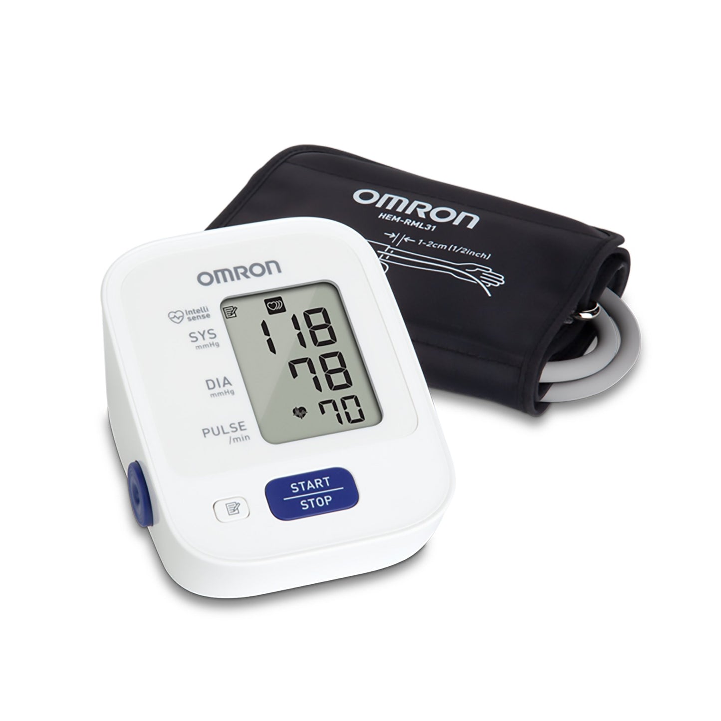 Omron®3 Series™ Wide Range Nylon Cuff 23 - 43 cm Home Automatic Digital Blood Pressure Monitor