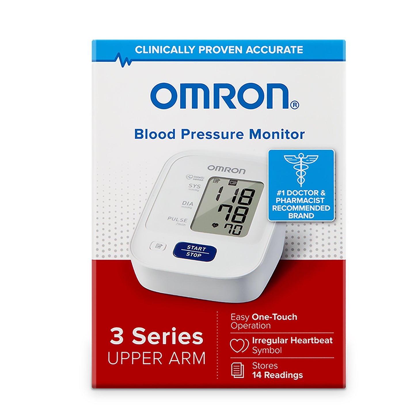 Omron®3 Series™ Wide Range Nylon Cuff 23 - 43 cm Home Automatic Digital Blood Pressure Monitor