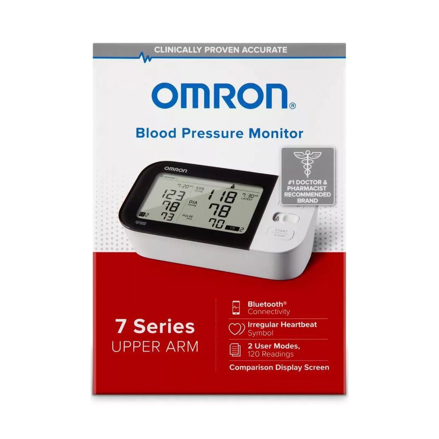 Omron®7 Series™ Wide Range Nylon Cuff 23 - 43 cm Home Automatic Digital Blood Pressure Monitor