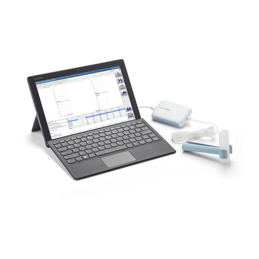 spirometry study with computer and supplies