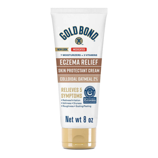 gold bond eczema relief skin protectant cream. colloidal oatmeal 2%. 8 oz.