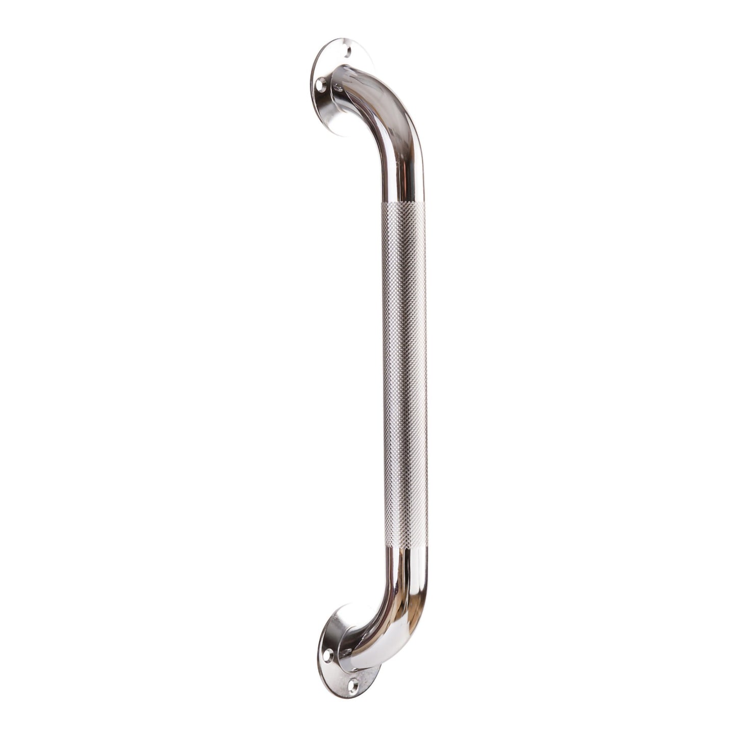 Bathtub Grab Bar Textured Handle DMI® Silver Knurled Steel