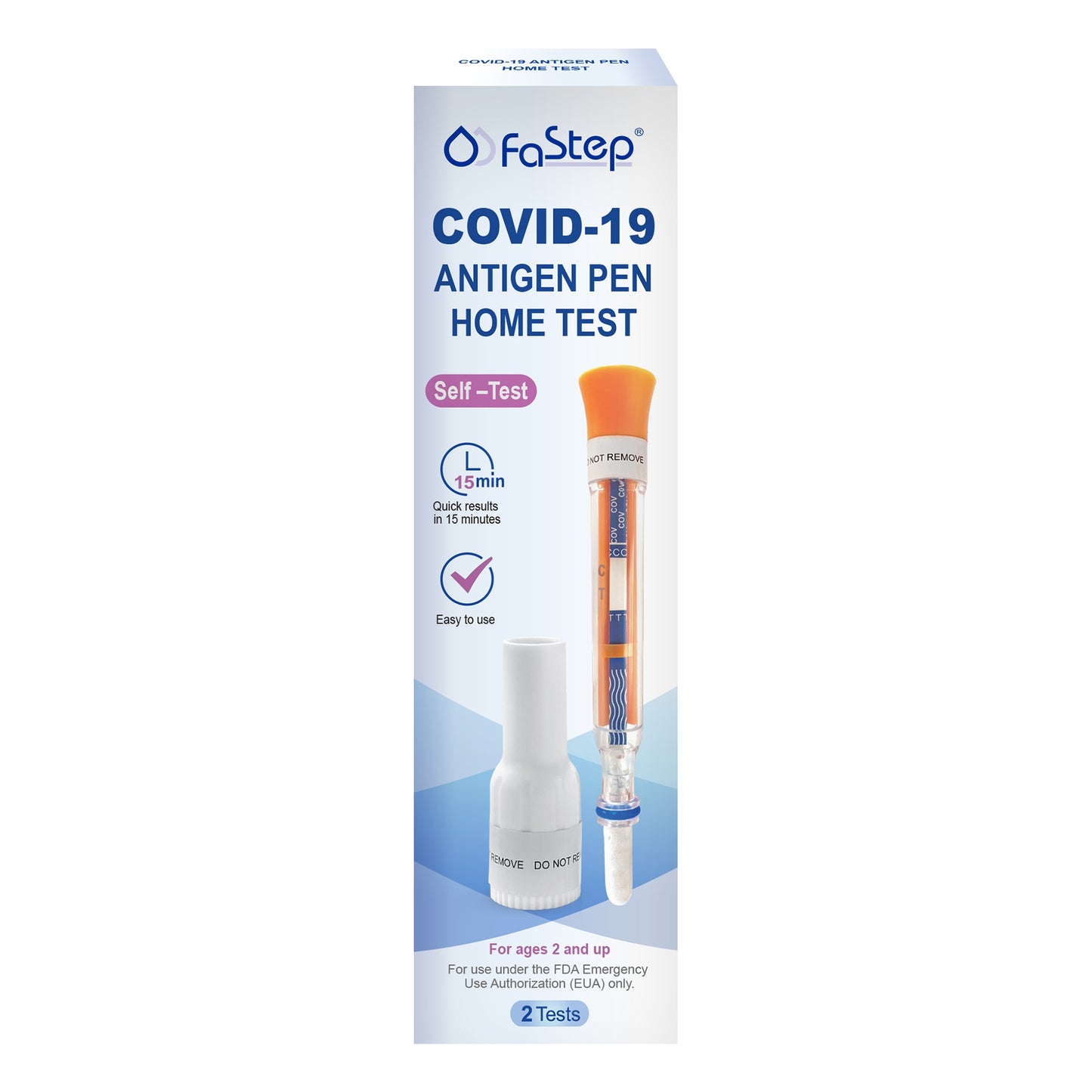 Home Rapid COVID-19 Antigen Pen (2 Tests per Pack) Respiratory Test Kit FaStep®