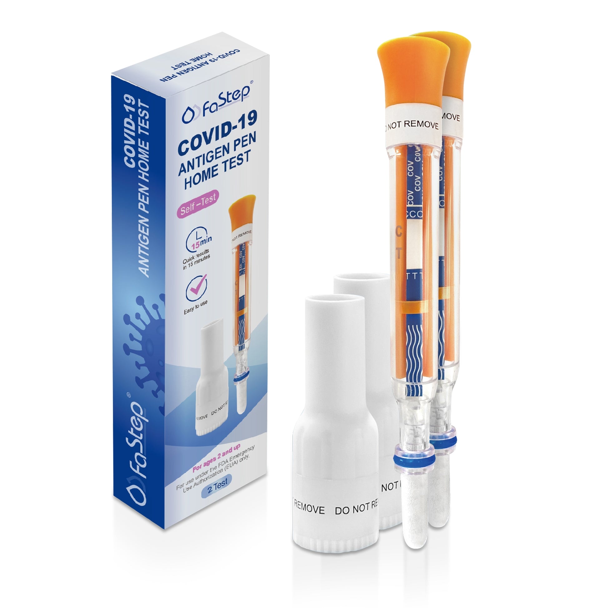 fastep covid-19 antigen pen home test. 2 count.