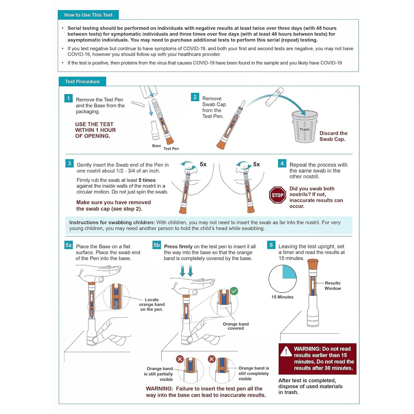 Home Rapid COVID-19 Antigen Pen (2 Tests per Pack) Respiratory Test Kit FaStep®