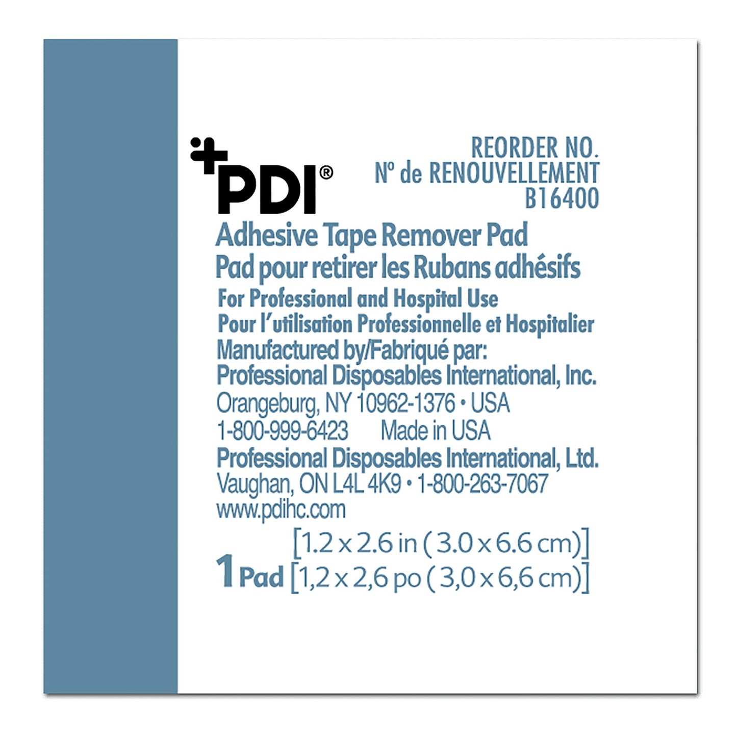 Adhesive Remover PDI® Pad 100 per Box