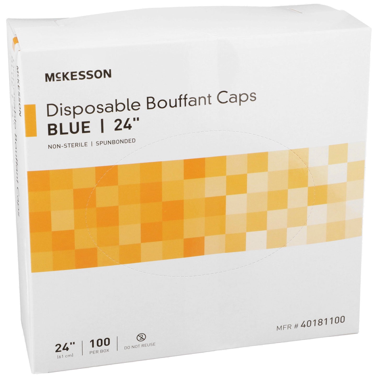 Bouffant Cap Blue Elastic Closure Lightweight Durable