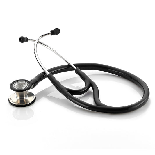 Adscope stethoscope - black with stainless steel finish.