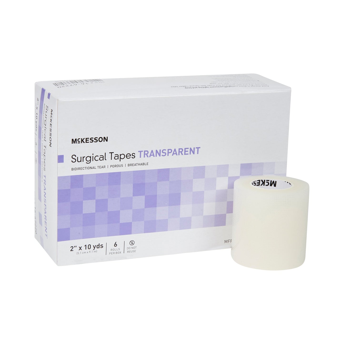 Medical Tape Transparent Plastic Gentle Breathable Hypoallergenic McKesson