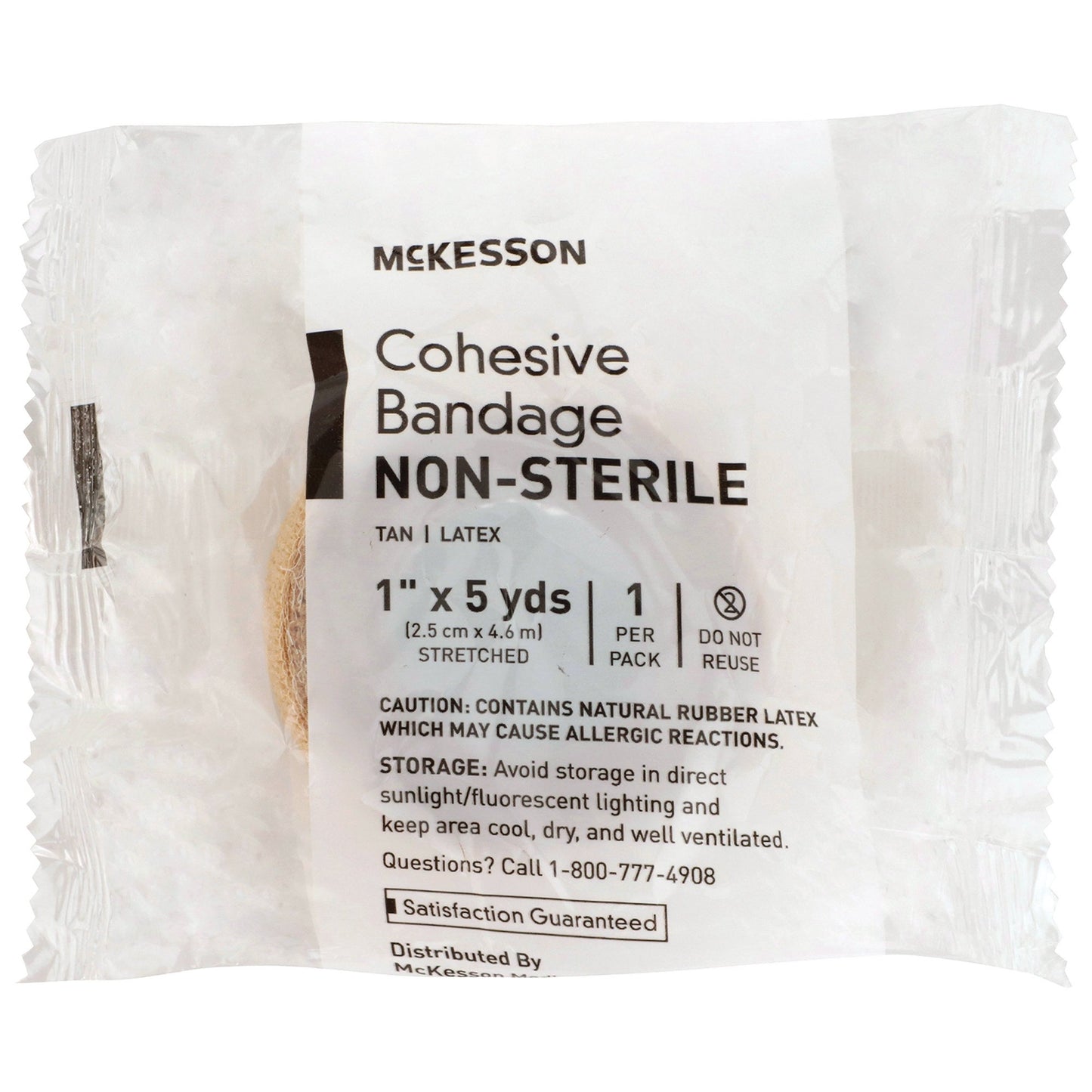 Cohesive Bandage Coban 1 Inch X 5 Yard Self-adherent Closure Tan McKesson