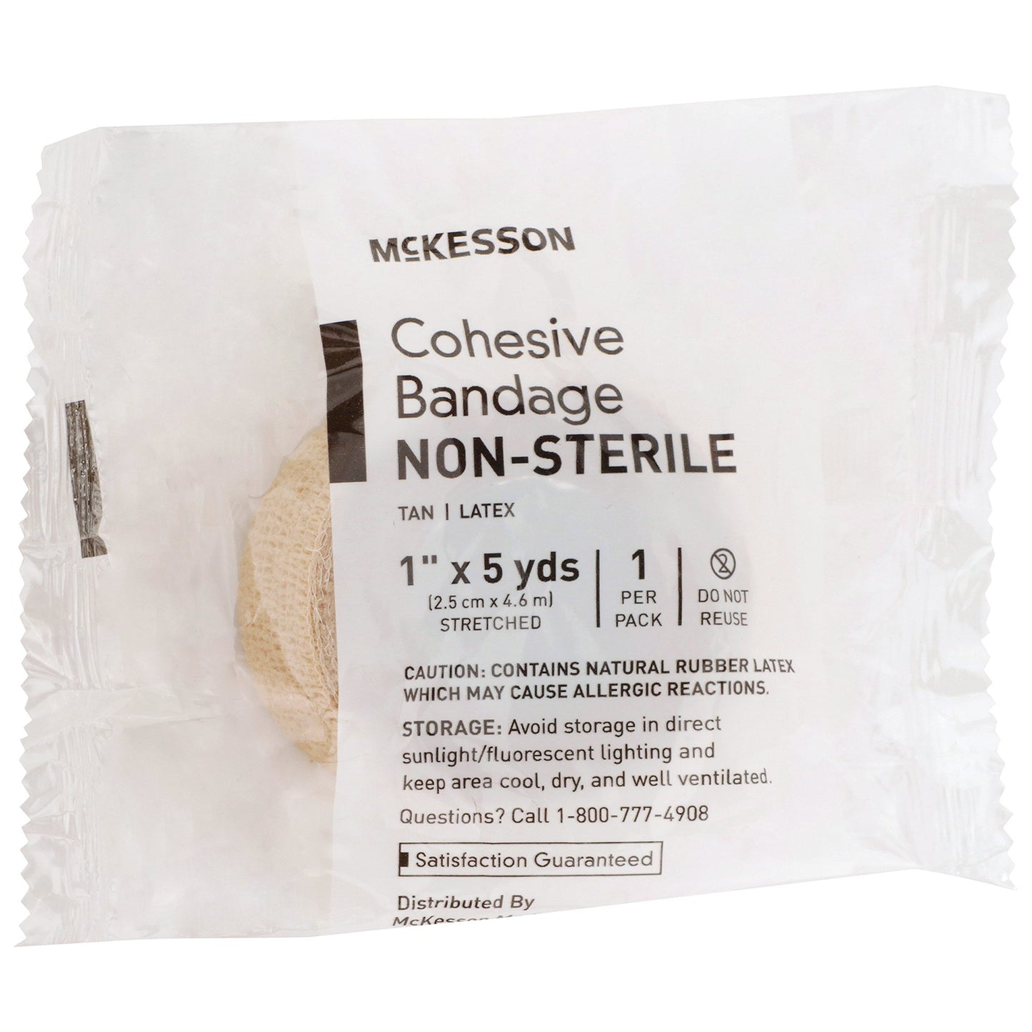 Cohesive Bandage Coban 1 Inch X 5 Yard Self-adherent Closure Tan McKesson