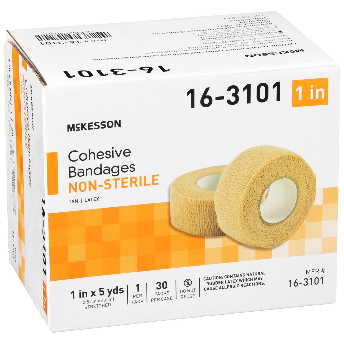 Cohesive Bandage Coban 1 Inch X 5 Yard Self-adherent Closure Tan McKesson