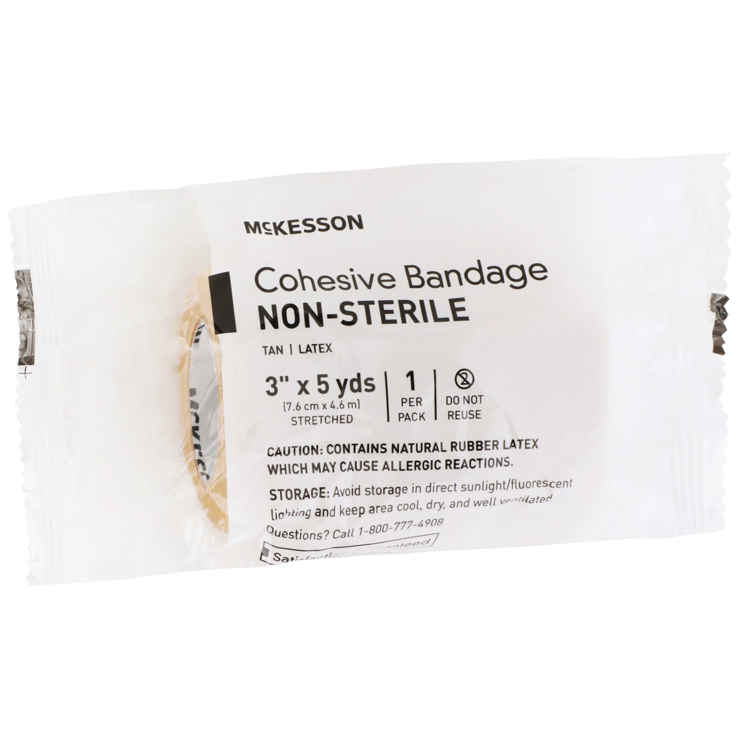 Cohesive Bandage Coban 3 Inch X 5 Yard Self-adherent Closure Tan McKesson