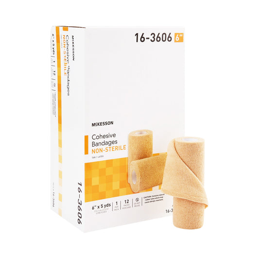 Cohesive Bandage Coban 6 Inch X 5 Yard Self-adherent Closure Tan McKesson